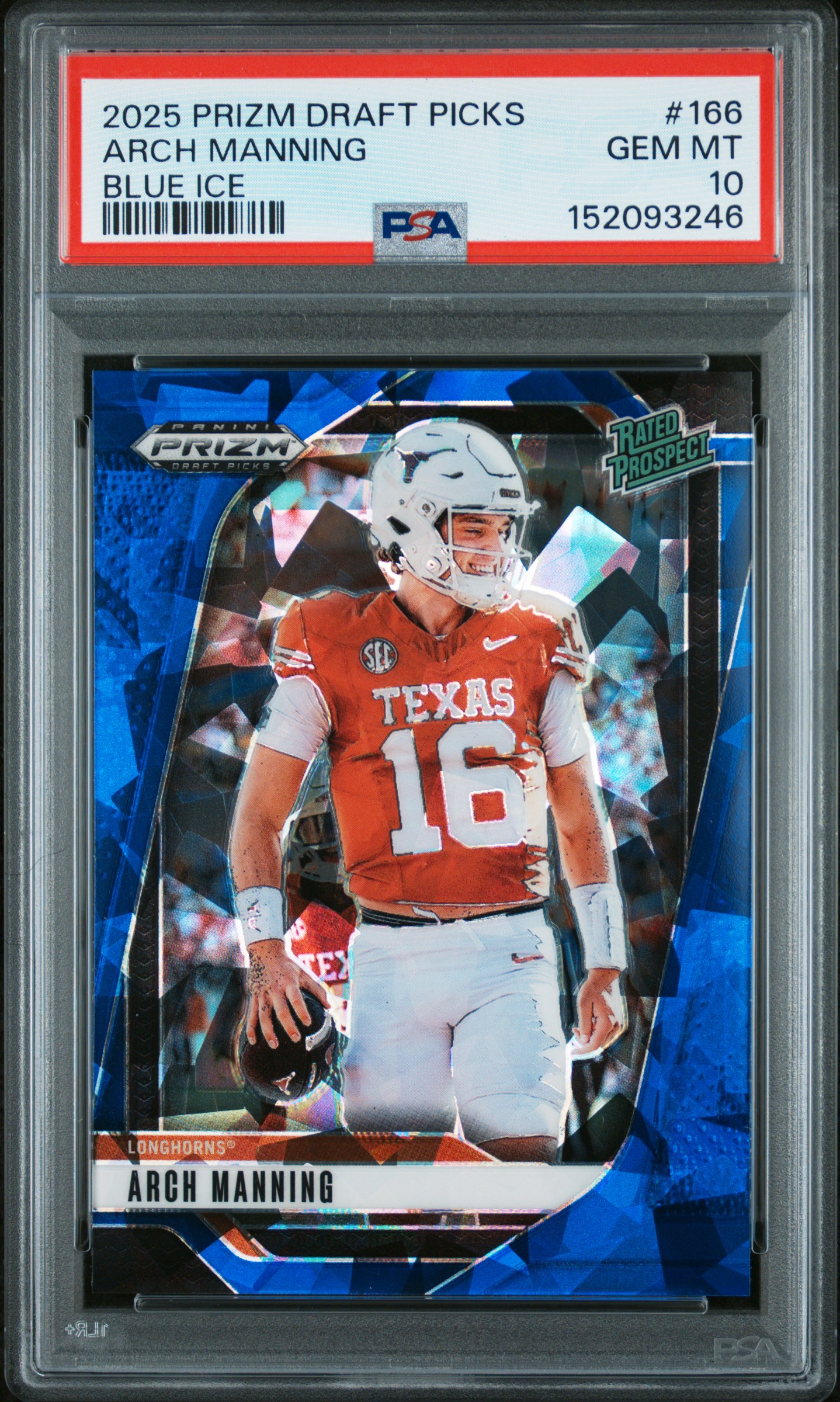 2025 PANINI PRIZM DRAFT PICKS ARCH MANNING BLUE ICE